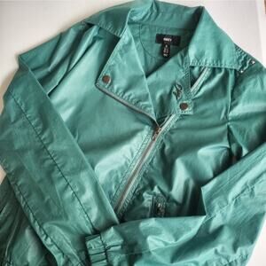 Obey Green Moto Faux Leather Light Jacket
